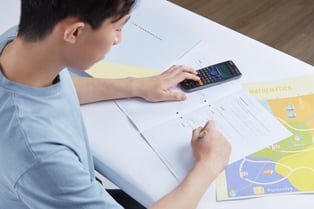 Secondary School student at The Learning Lab strategically solving mathematics problems