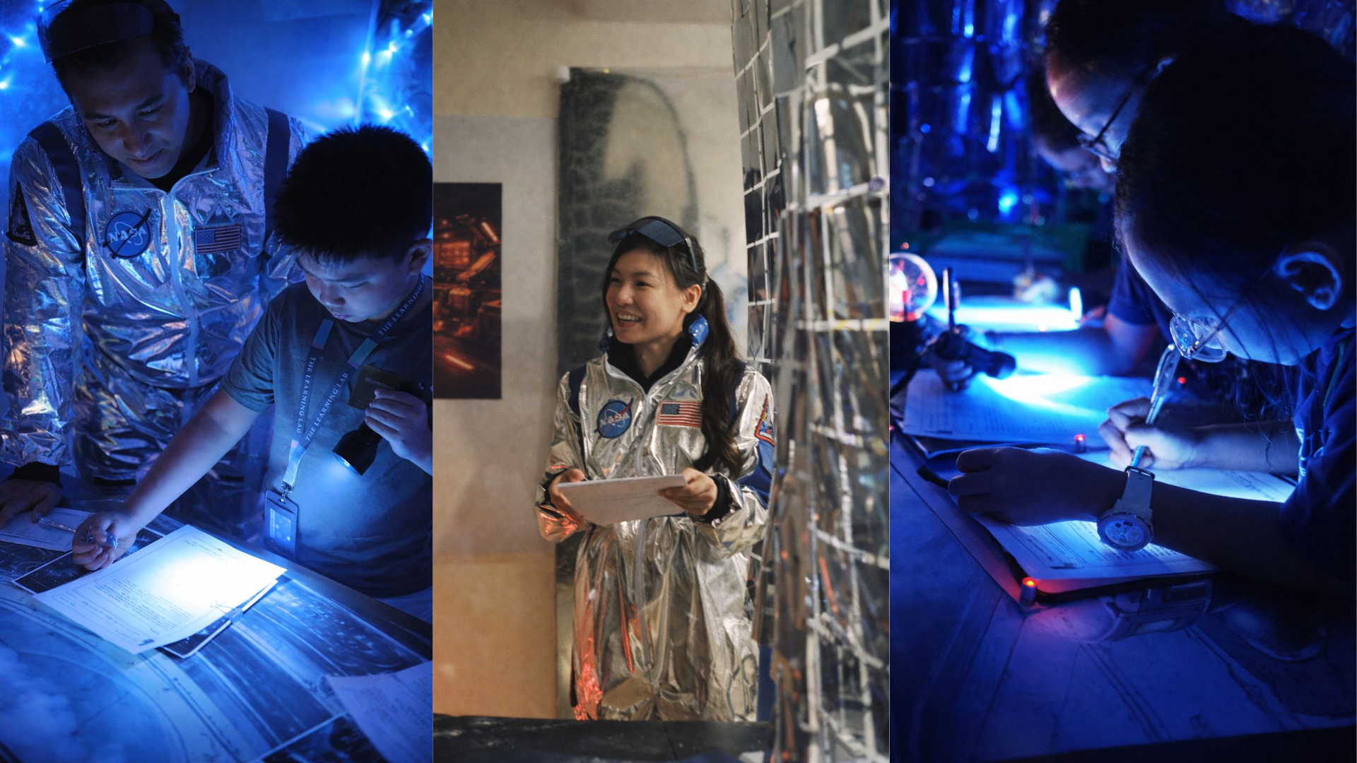 Teachers and students tackling English, Maths and Science challenges at The Learning Lab Space Odyssey event