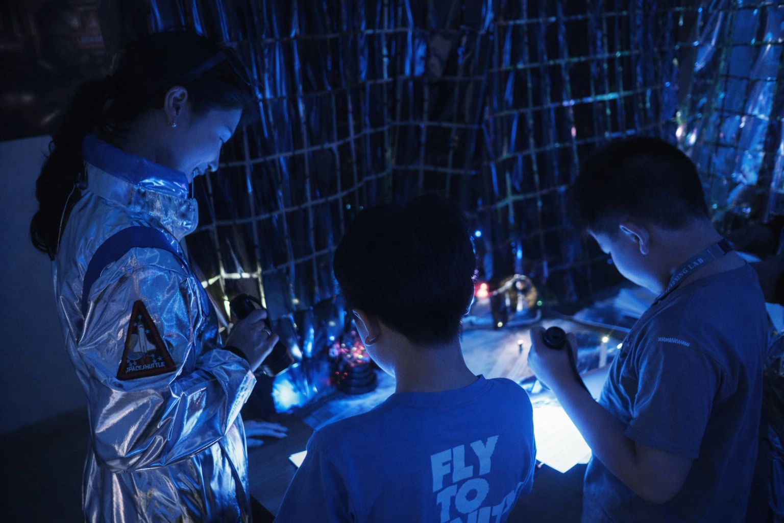 Teachers and students tackling English, Maths and Science challenges at The Learning Lab Space Odyssey event